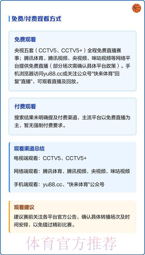 篮球世界杯预选赛免费网络直播观看指南